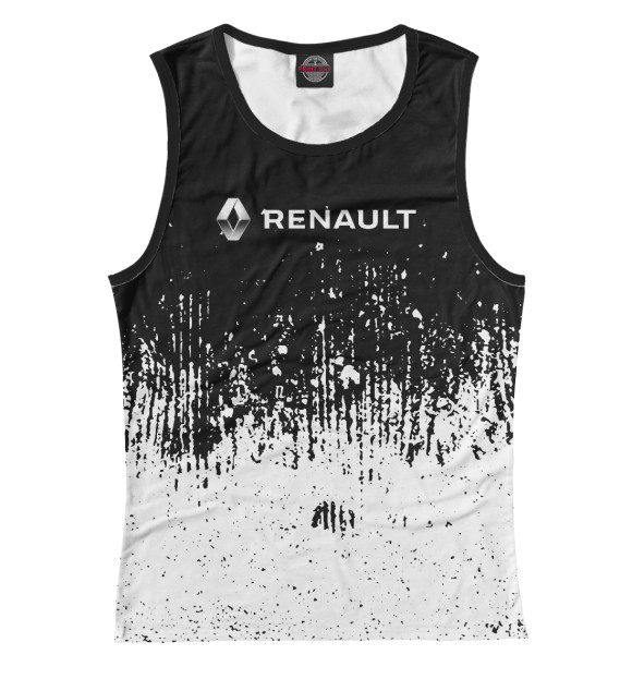 Женская майка с изображением Renault цвета Белый