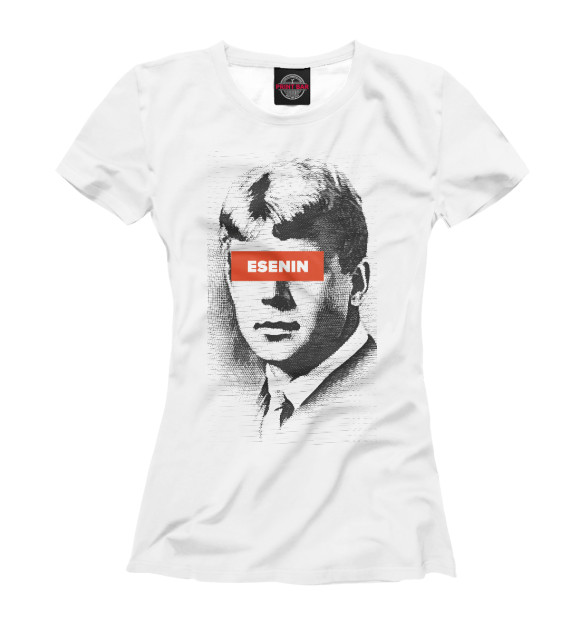 Женская футболка с изображением Esenin Face цвета Белый