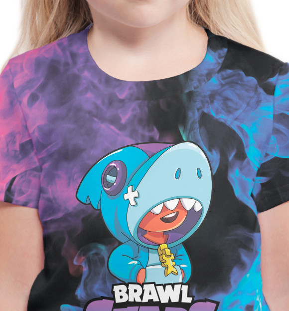 Футболка для девочек с изображением Brawl Stars цвета Белый