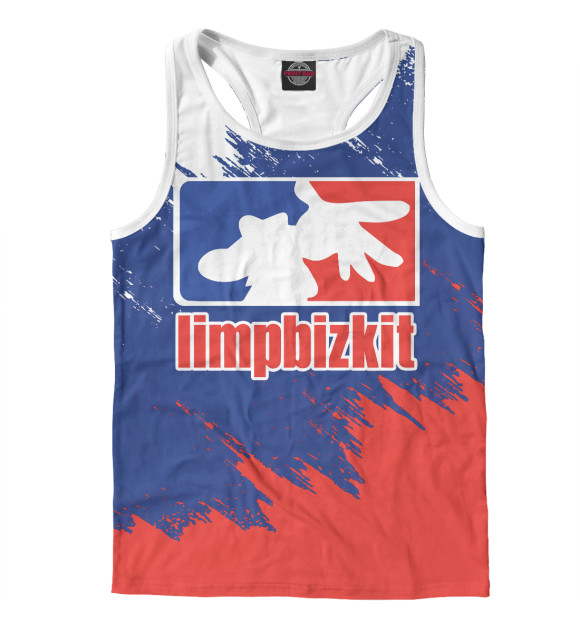Мужская майка-борцовка с изображением Limp Bizkit цвета Белый