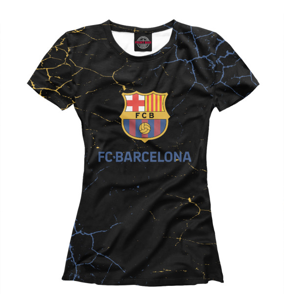 Футболка для девочек с изображением Barcelona цвета Белый
