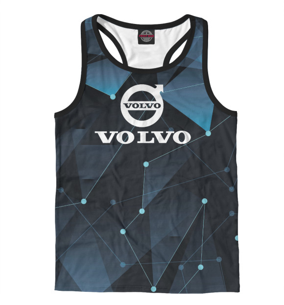 Мужская майка-борцовка с изображением Volvo Cars цвета Белый