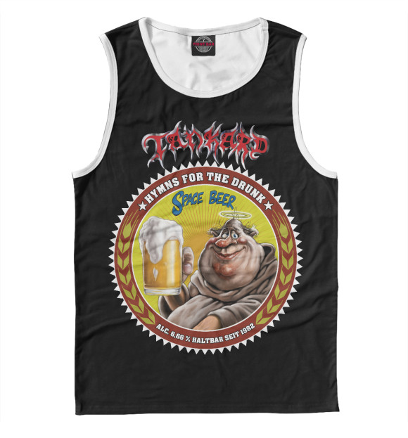Мужская майка с изображением Tankard цвета Белый
