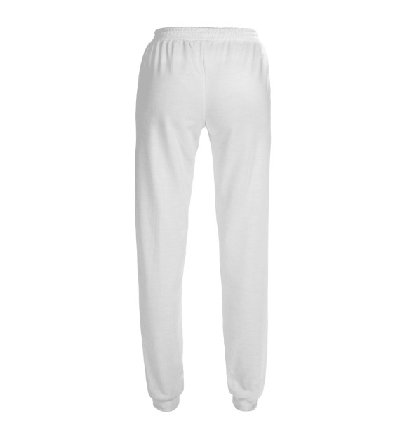Женские спортивные штаны с изображением Территория Охраняется Мужем цвета Белый