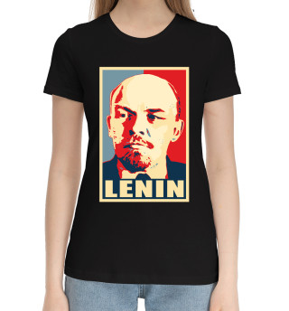 Хлопковая футболка для девочек Lenin