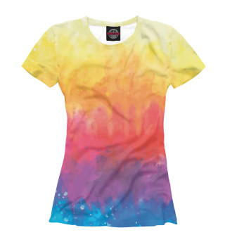Женская футболка Акварель (Tie-dye)