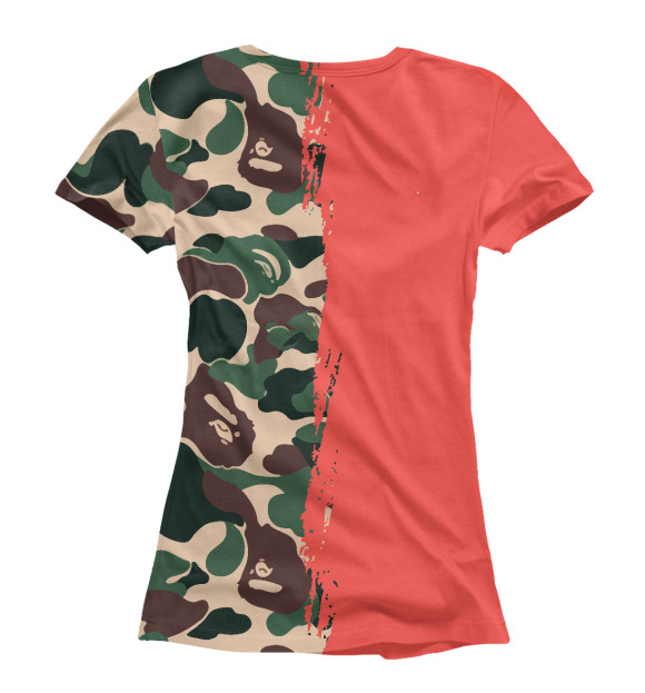 Футболка для девочек с изображением BAPE цвета Белый