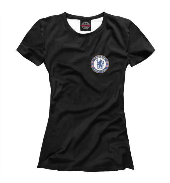 Женская футболка с изображением Chelsea цвета Белый