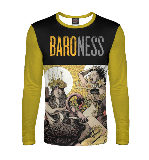 Мужской лонгслив с изображением Baroness цвета Белый