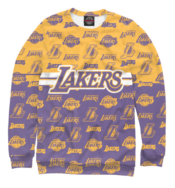 Мужской свитшот с изображением Los Angeles Lakers цвета Белый