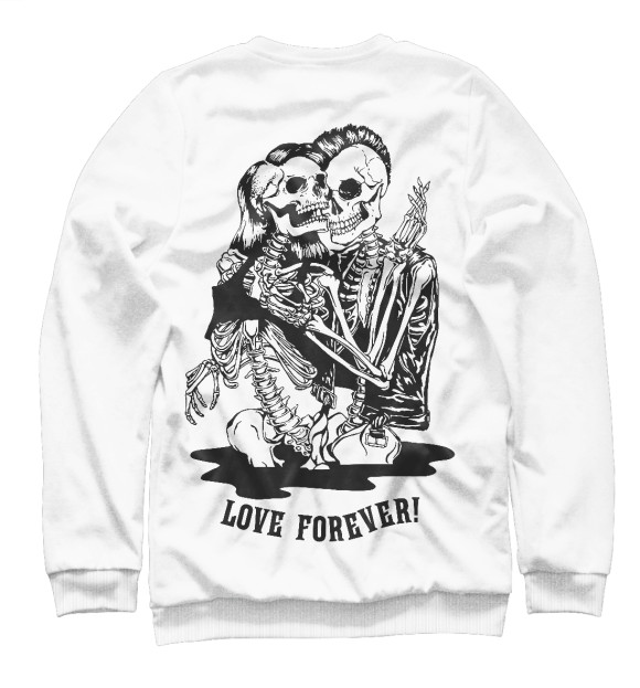 Свитшот для мальчиков с изображением Love forever! цвета Белый