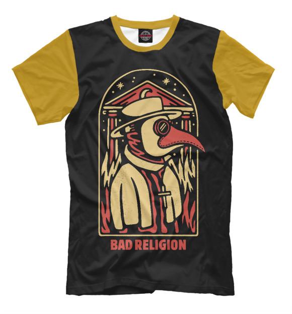 Мужская футболка с изображением Bad Religion цвета Белый
