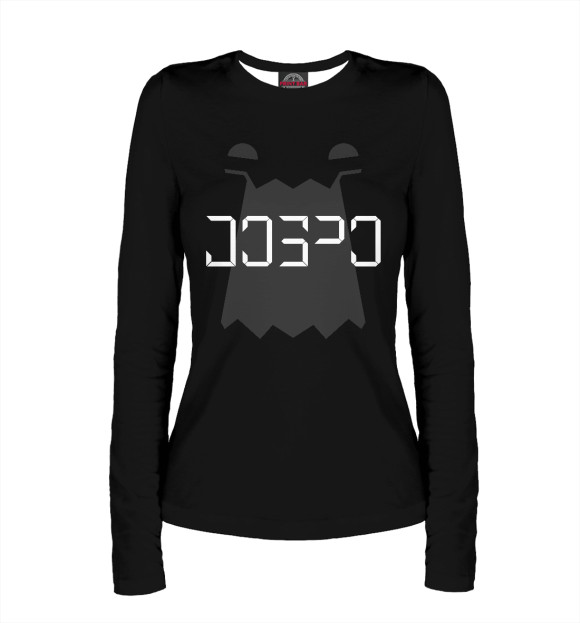 Женский лонгслив с изображением Добро цвета Белый