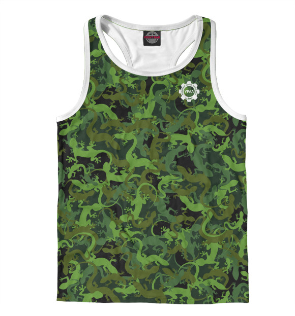 Мужская майка-борцовка с притом Урал – опорный край державы цвета Белый Мужская майка-борцовка с изображением Урал – опорный край державы цвета Белый