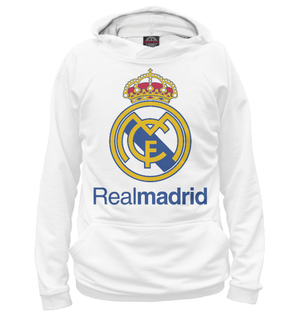 Женское худи с изображением Real Madrid FC цвета Белый