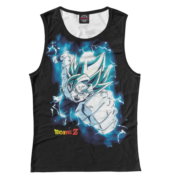 Женская майка с изображением Dragon Ball цвета Белый