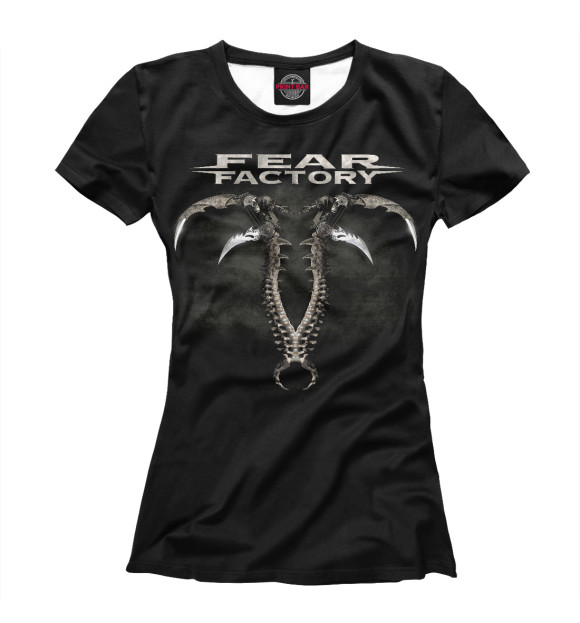 Женская футболка с изображением Fearfactory цвета Белый