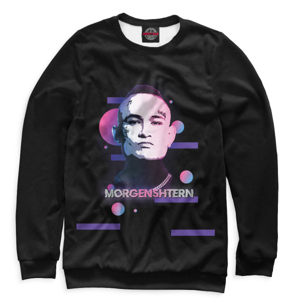 Женский свитшот с изображением Morgenshtern цвета Белый