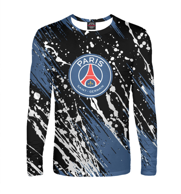Мужской лонгслив с изображением PSG цвета Белый