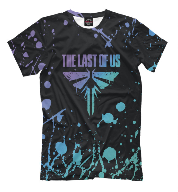 Мужская футболка с изображением The Last of Us неон цвета Белый