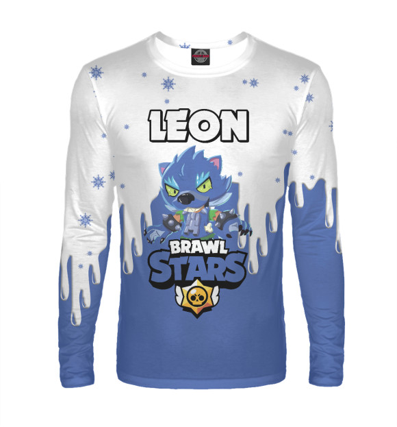 Мужской лонгслив с изображением Brawl Stars цвета Белый