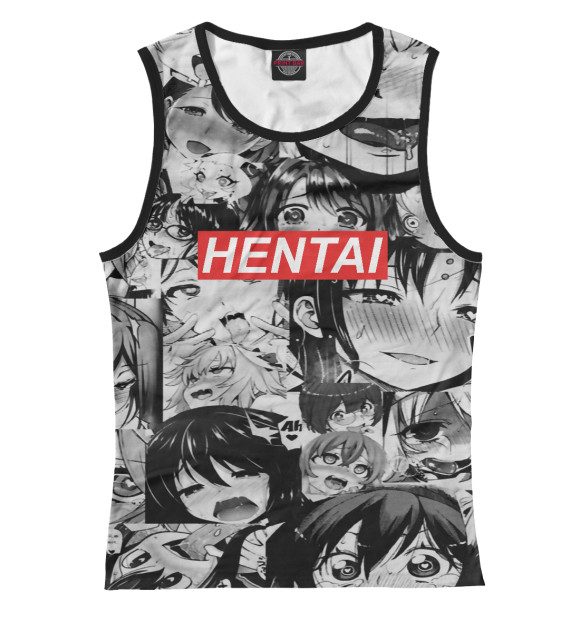 Женская майка с изображением Hentai цвета Белый