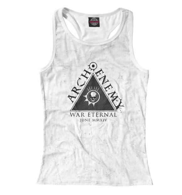 Женская майка-борцовка с притом Arch Enemy цвета Белый Женская майка-борцовка с изображением Arch Enemy цвета Белый