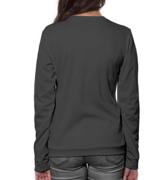 Женский свитшот с изображением Мне похуй на чёрном фоне цвета Белый