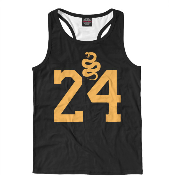 Мужская майка-борцовка с изображением Kobe - Black Mamba цвета Белый