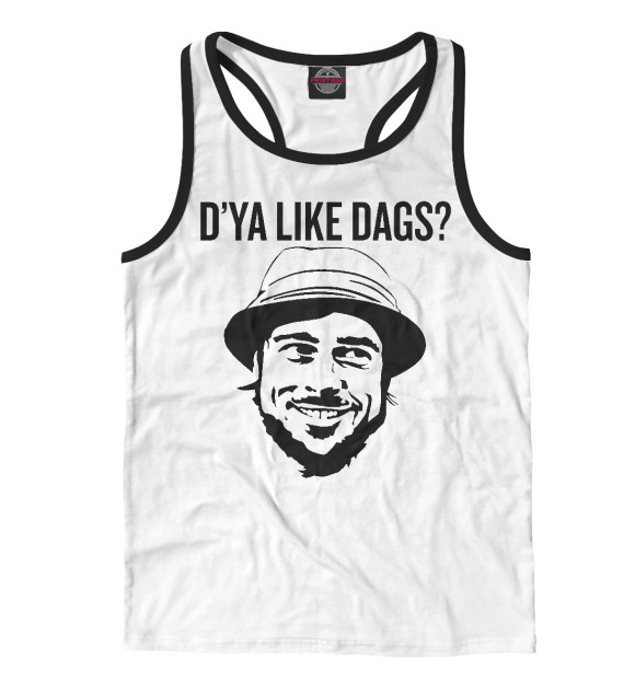 Мужская майка-борцовка с изображением ЛЮБИШЬ ПЁСИКОВ цвета Белый