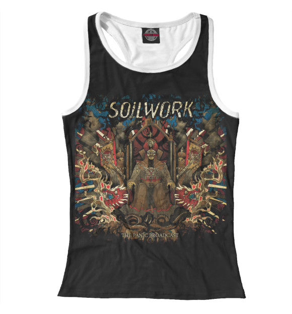 Женская майка-борцовка с изображением Soilwork цвета Белый