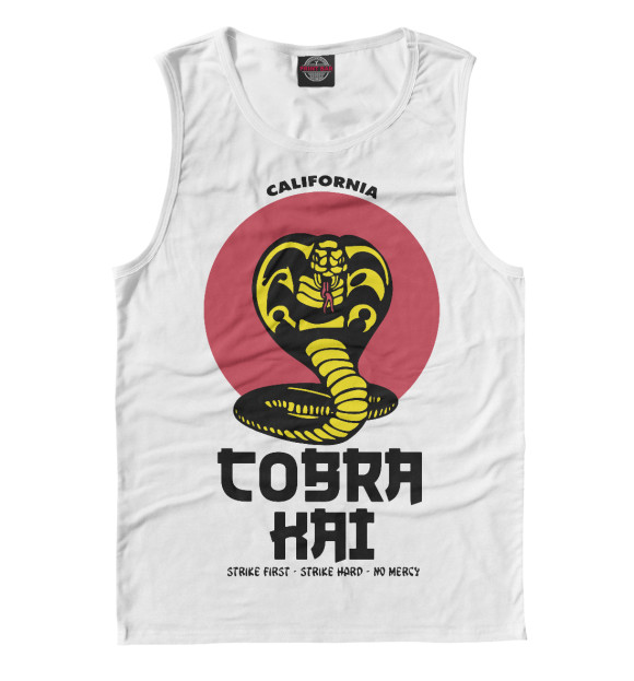 Мужская майка с изображением Cobra Kai цвета Белый