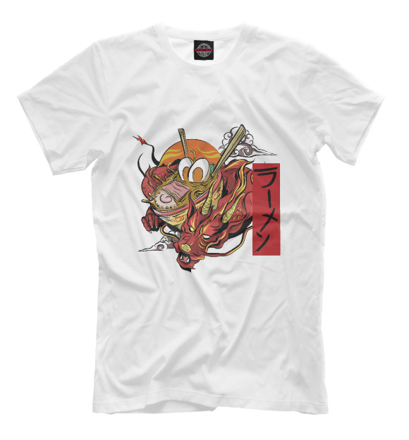 Футболка для мальчиков с изображением Dragon ramen цвета Белый