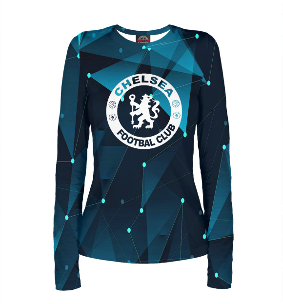 Женский лонгслив с изображением Chelsea / Челси цвета Белый