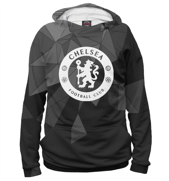 Женское худи с изображением Chelsea / Челси цвета Белый