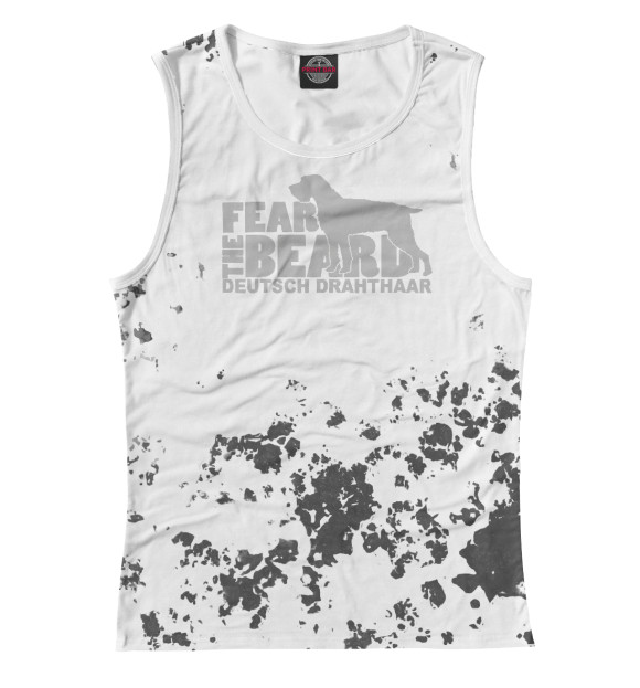 Женская майка с изображением Fear the Beard Deutsch цвета Белый