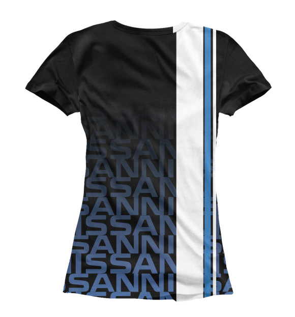 Футболка для девочек с изображением Nissan цвета Белый