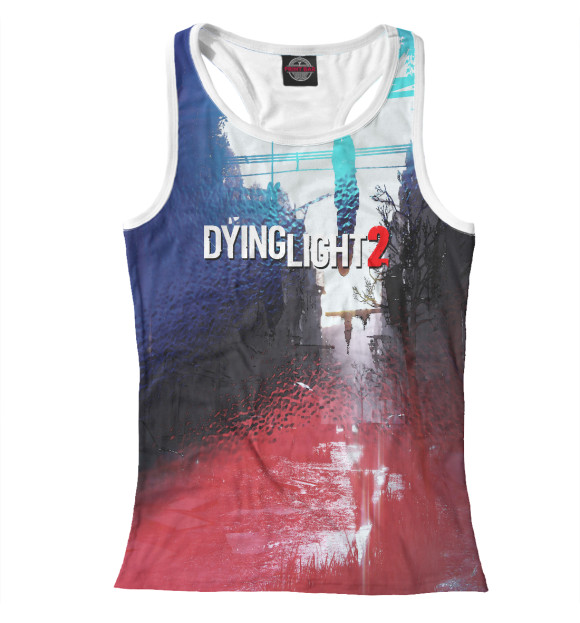 Женская майка-борцовка с изображением DyingLight 2 цвета Белый