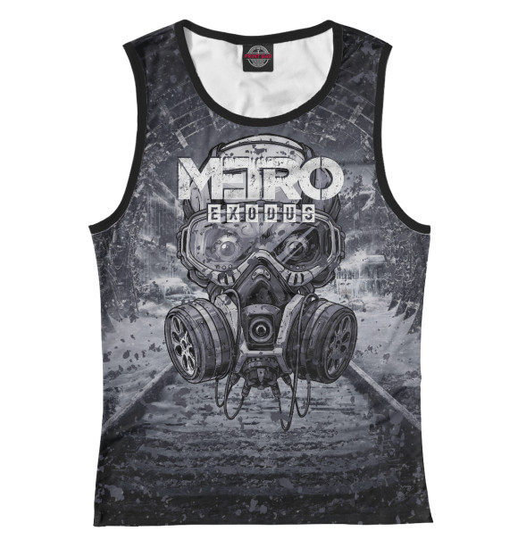 Майка для девочки с притом Metro Exodus цвета Белый Майка для девочки с изображением Metro Exodus цвета Белый