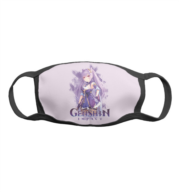 Маска тканевая с притом Кэ Цин Genshin цвета Белый Маска тканевая с изображением Кэ Цин Genshin цвета Белый