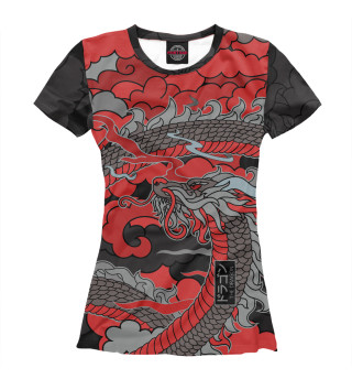 Женская футболка Дракон (светлая)