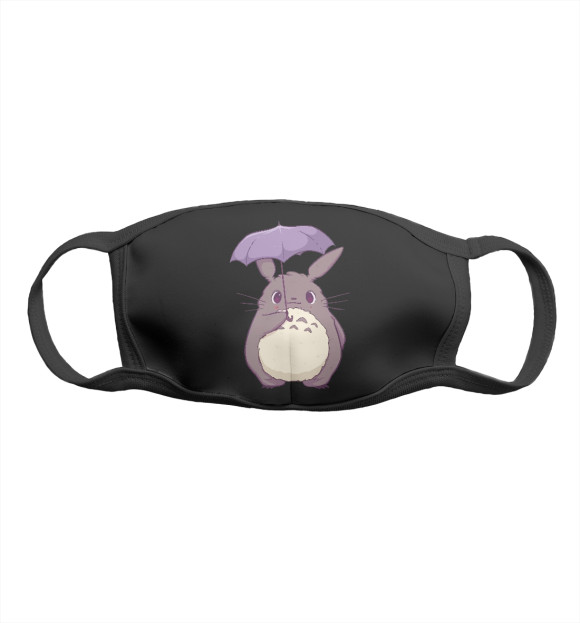 Маска тканевая с притом Тоторо с зонтом цвета Белый Маска тканевая с изображением Тоторо с зонтом цвета Белый