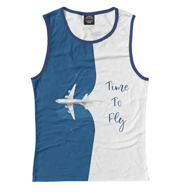 Майка для девочки с изображением Time To Fly цвета Белый