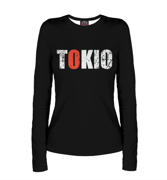 Женский лонгслив с изображением Tokio цвета Белый