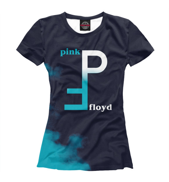 Женская футболка с изображением Pink Floyd цвета Белый