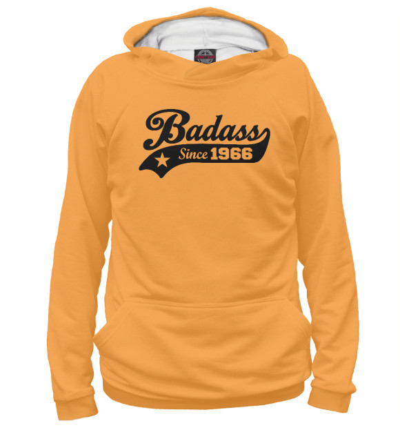 Мужское худи с изображением Badass Since 1966 цвета Белый