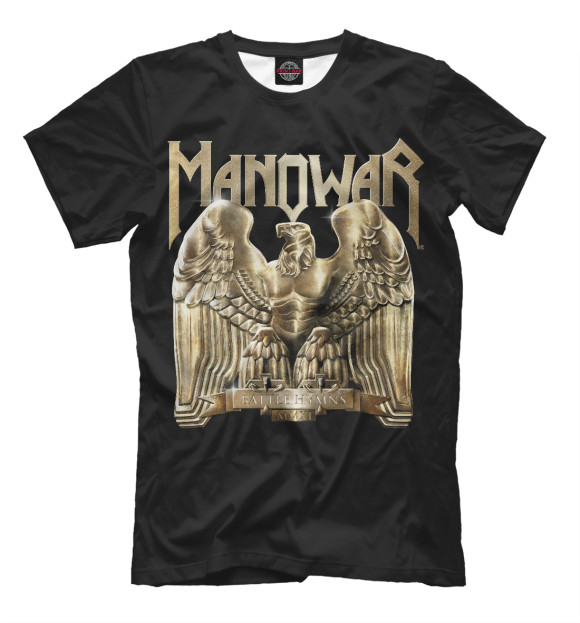 Футболка для мальчиков с изображением Manowar цвета Белый