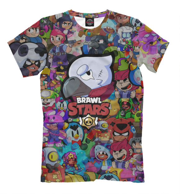 Футболка для мальчиков с изображением Brawl Stars:Crow цвета Белый
