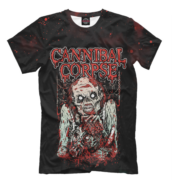 Мужская футболка с изображением Cannibal Corpse цвета Белый