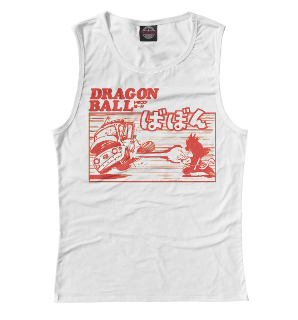 Майка для девочки с изображением Dragon Ball цвета Белый